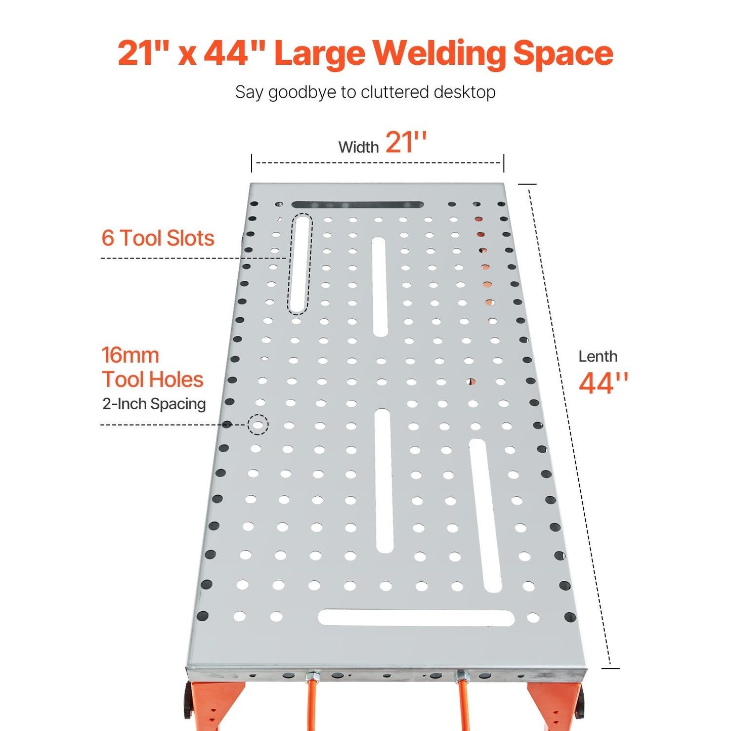 Werkbank Lastezel Werktafel Opklapbare Werkbank Laskar Werkstation – 44" x 21" – Verstelbare Hoogte 4 Niveau’s – Draagvermogen 500 LBS