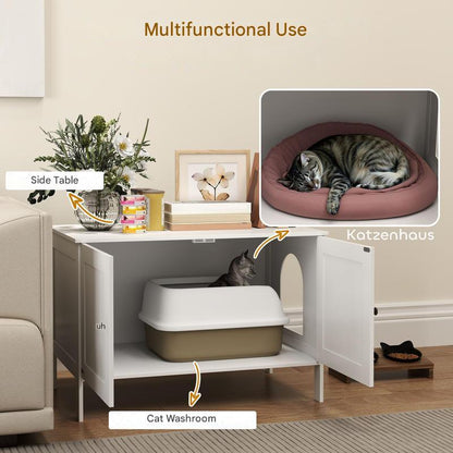 Kattenbakmeubel – Kattenkast – Kattenbak Kast – Kattenhuis – Kattenbak Cabinet – Stijlvol Design – Duurzaam Materiaal