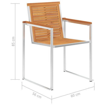 Tuinstoelen – Buitenstoelen – Houten Stoelen – Balkonstoelen – Terrasstoelen – Set van 6 – Acaciahout Met Kussens – Inklapbaar & Duurzaam