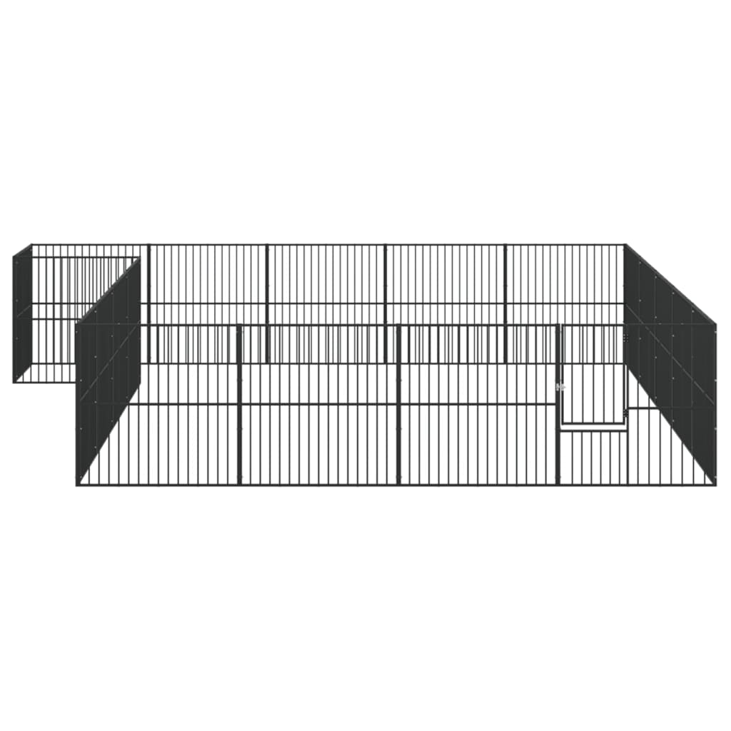 Hondenhok – Hondenren – Dierenhok – Hondenkooi – Kennel – Gegalvaniseerd Staal – 503 x 500 x 100 cm – Semi-open Ontwerp – Ruime Toegang