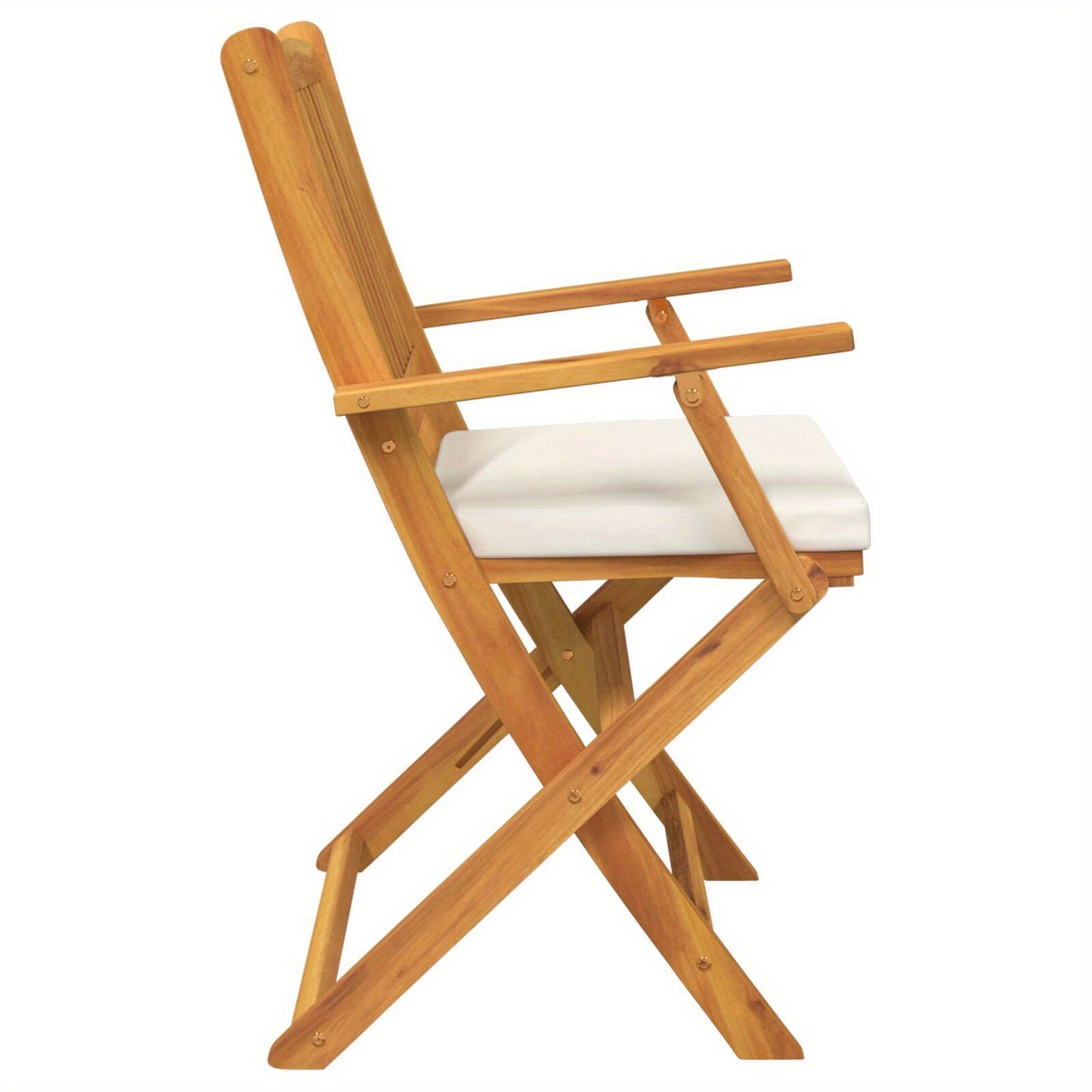 Tuinstoelen – Klapstoelen – Vouwstoelen – Balkonstoelen – Tuinmeubelen – Acaciahout – Set van 2 – Comfortabele Zit met Rugleuning – Weerbestendig & Ruim Zitvlak