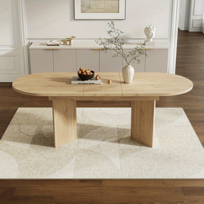 Dining Table, Extendable Dining Table 120/160 × 80cm for 4-6 People with Rounded Corners and Thickened Top – Minimalist Design Ideal Kitchen & Dinning Room Furniture, Home Dining Setup, Family Meals, Modern Table, Contempo