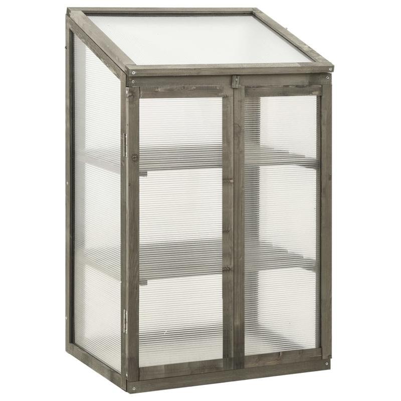 Kasje – Kweekkas – Mini Kas – Plantenkas – Kweekhuisje – Duurzaam Vurenhout – Compact 60x45x100 cm