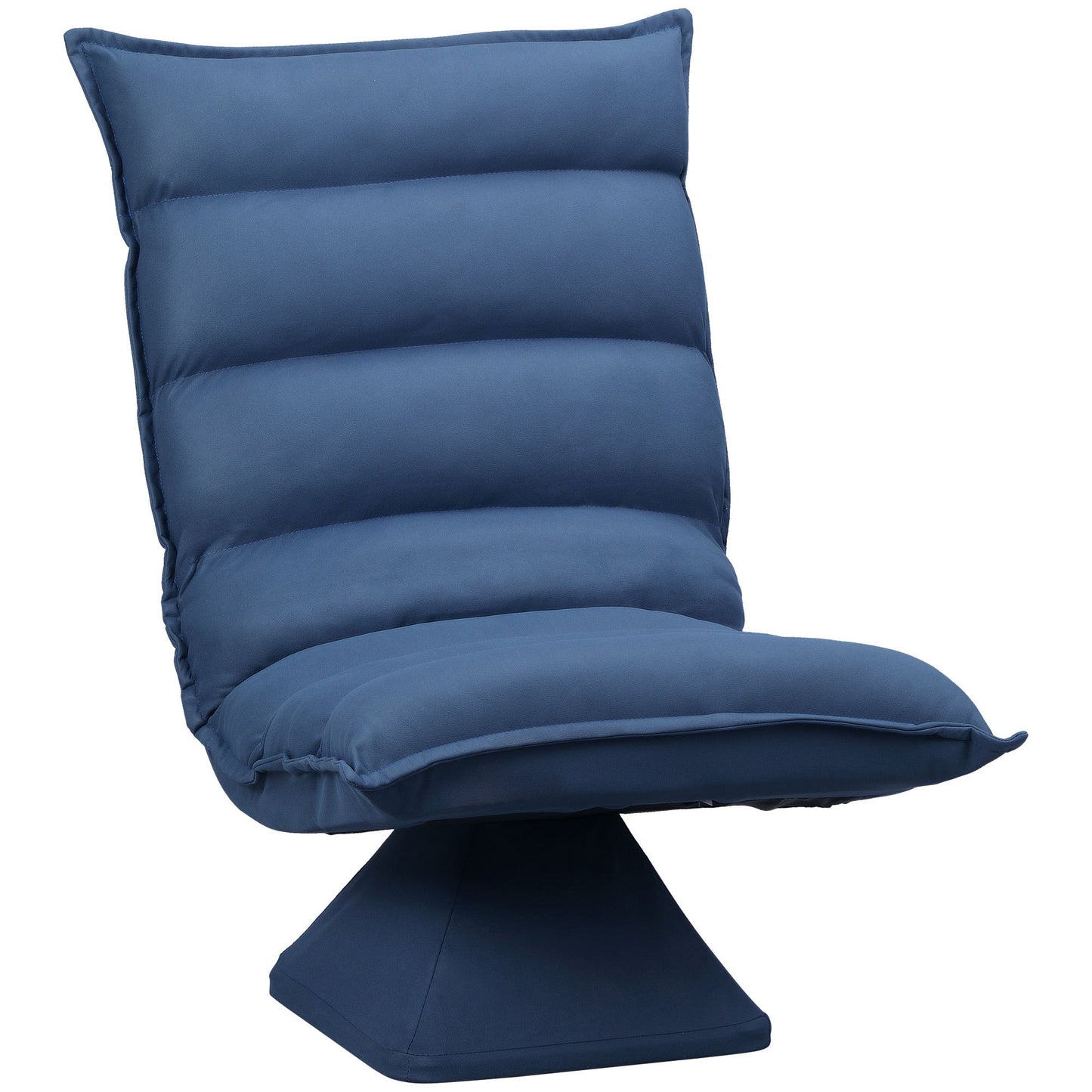 Zitzakstoel – Zitzak – Zitzakstoel – Vloerstoel – Lazy Chair – Verstelbare Rugleuning – 360° Draaibaar – Microfiber Bekleding – Stevig Metalen Frame – Blauw