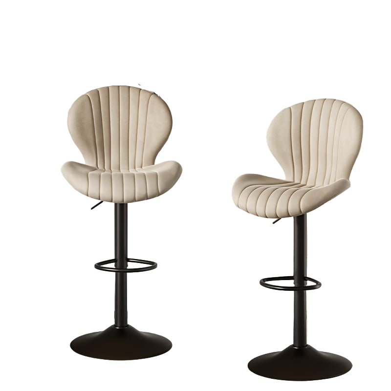 Barstoel – Barkruk – Barstoel Kruk – Keukenstoel – Barstoelen Set van 2 – Verstelbare Zithoogte – 360° Draaibaar – Kunstleren Bekleding – Metalen Frame