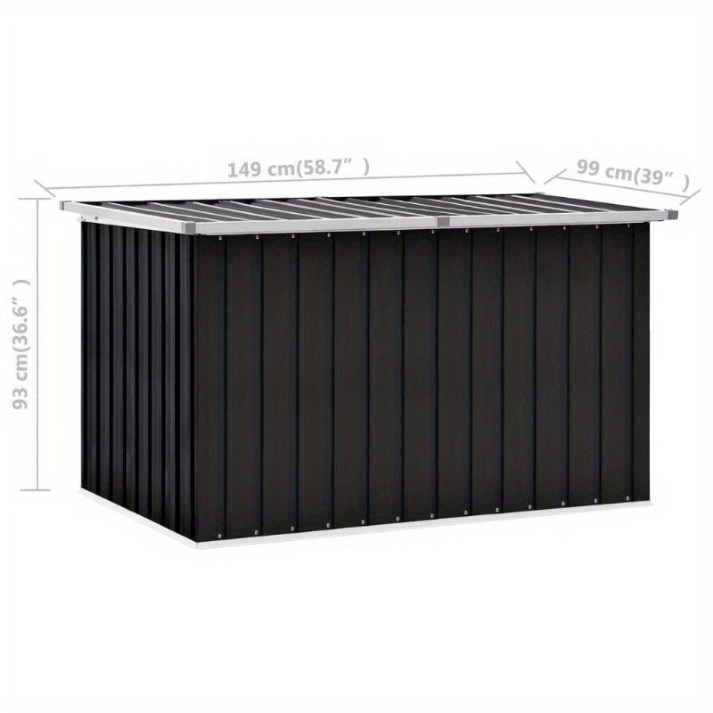 Outdoor Storage Boxes, Garden Storage Boxes, Anthracite Garden Box 149x99x93 cm, Suitable for Outdoor and Garden Use