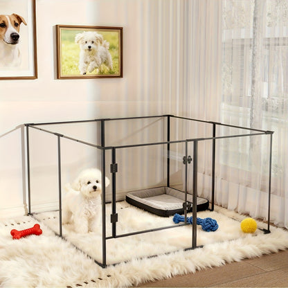 Hondenren – Puppyren – Hondenkennel – Hondenbench – Binnenren – 122x122 cm – Plexiglas – Modulair & Uitbreidbaar
