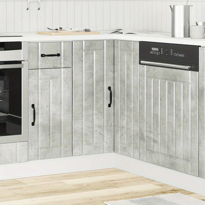 Kitchen corner base cabinet Lucca concrete grey wood material Storage Wall Cabinet Storage Box for Bedroom, Dining Room Living Room