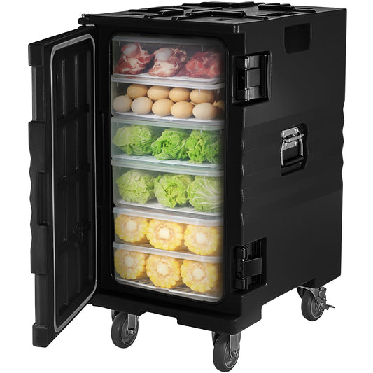 Geïsoleerde Voedselbox – Isolatiedoos – Thermobox – Warmtebox – Koelbox – 114 QT Inhoud – 6 Uur Warm – Met Handgrepen En Wieltjes