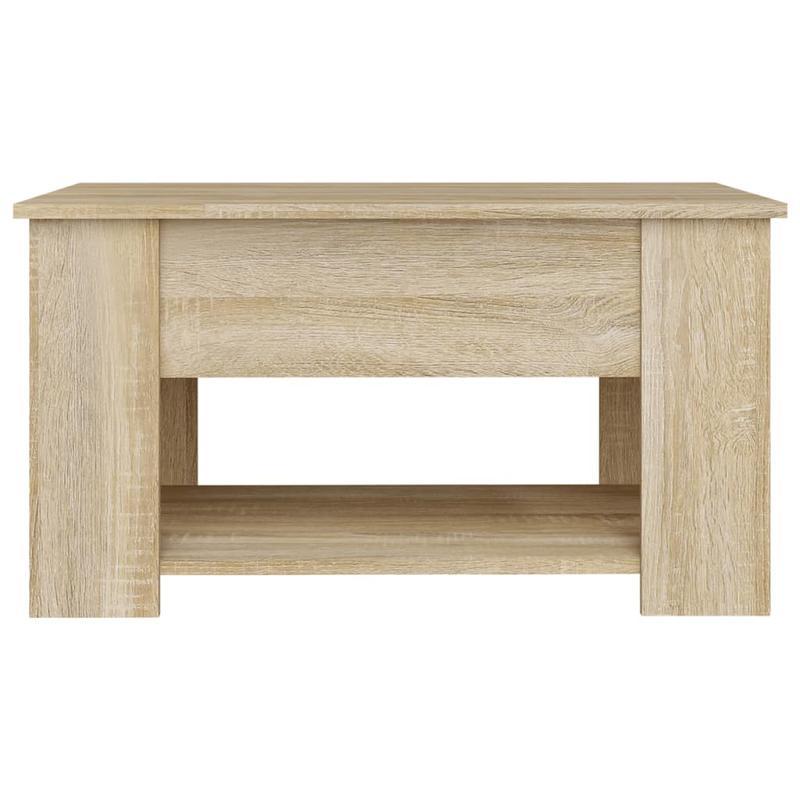 Salontafel – Koffietafel – Bijzettafel – Woonkamertafel – Sofa Tafel – Massief Hout – Extra Opbergruimte – 79x49x41 cm – Modern Minimalistisch – Eenvoudige Montage