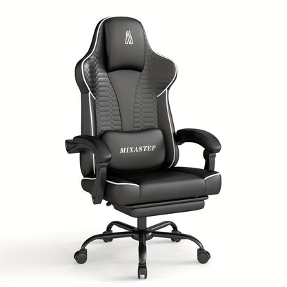 Gaming stoel – Gaming chair – Bureaustoel – Computestoel – Gamerstoel – Wit – Ergonomisch Design – 360 Graden Draaibaar