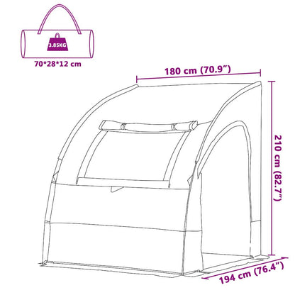 Campingtent – Kampeertent – Familietent – Pop-up Tent – Koepeltent – 194x180x210 cm – Waterdicht Polyester – Windbestendig Met 11 Grondpennen