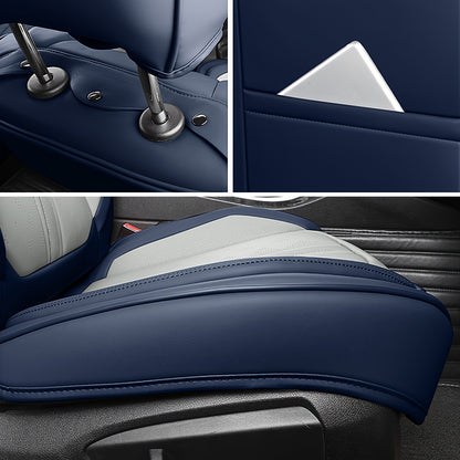 Autostoelhoezen – Autostoelhoezen – Stoelhoezen – Seat Covers – Stoelbekleding – Universele Pasvorm – Waterdicht Nappa Leer – Complete Set 5 Stoelen