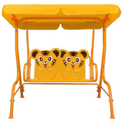 Schommelstoel – Schommelstoelen – Relaxstoel – Fauteuil – Loungestoel – Geel – Stevig Dennenhouten Frame – Weerbestendige Stof – 115x75x110 cm – Gemakkelijk Te Installeren