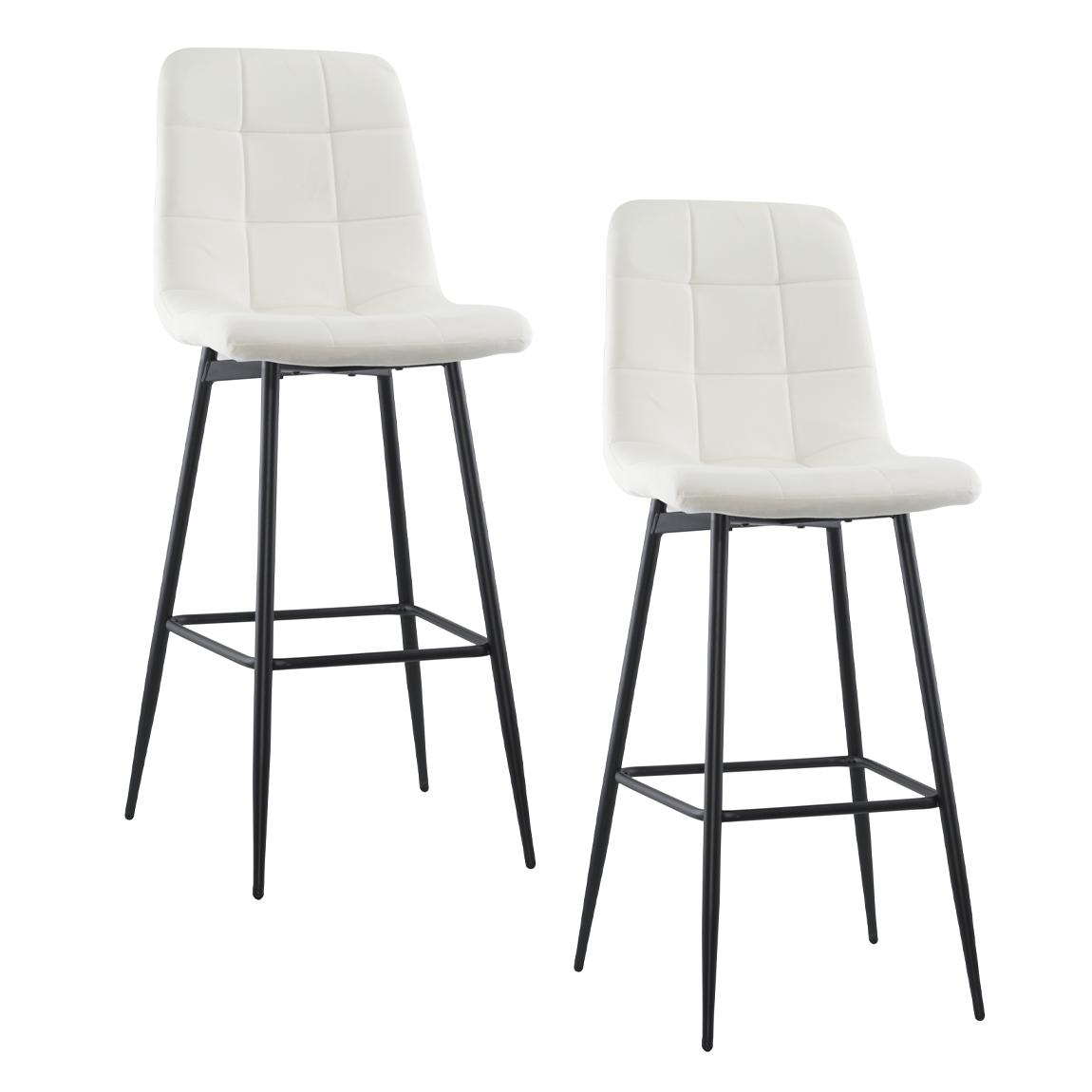 Velvet Fauteuil – Comfortabele Stoel – Lounge Stoel – Design Fauteuil – Zithoek Fauteuil – Set Van 2 – Zachte Polyester Velvet Bekleding – Zwart Houten Frame