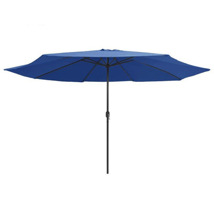 Parasol – Tuinparasol – Stokparasol – Balkonparasol – Terrasparasol – Weerbestendig – Met Metalen Mast – Ø390 cm – Blauwe Kleur
