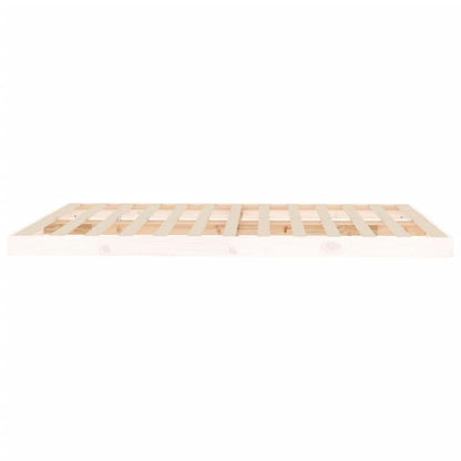 Modern Minimalistisch Queensize Bedframe – Platformbed – Houten Bed – Bedframe Zonder Matras – Bedmet Slats – Stevig Hardhouten Materiaal – Eenvoudige Montage – 150x200 cm Bianco