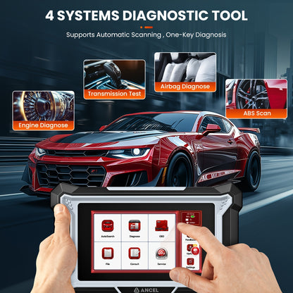 OBD2 Scanner – Auto Uitleesapparaat – Diagnoseapparaat – Uitleesapparatuur – Codelezer – Bidirectionele 4-Systemen Diagnose – 7 Resetfuncties inclusief ABS Ontluchten