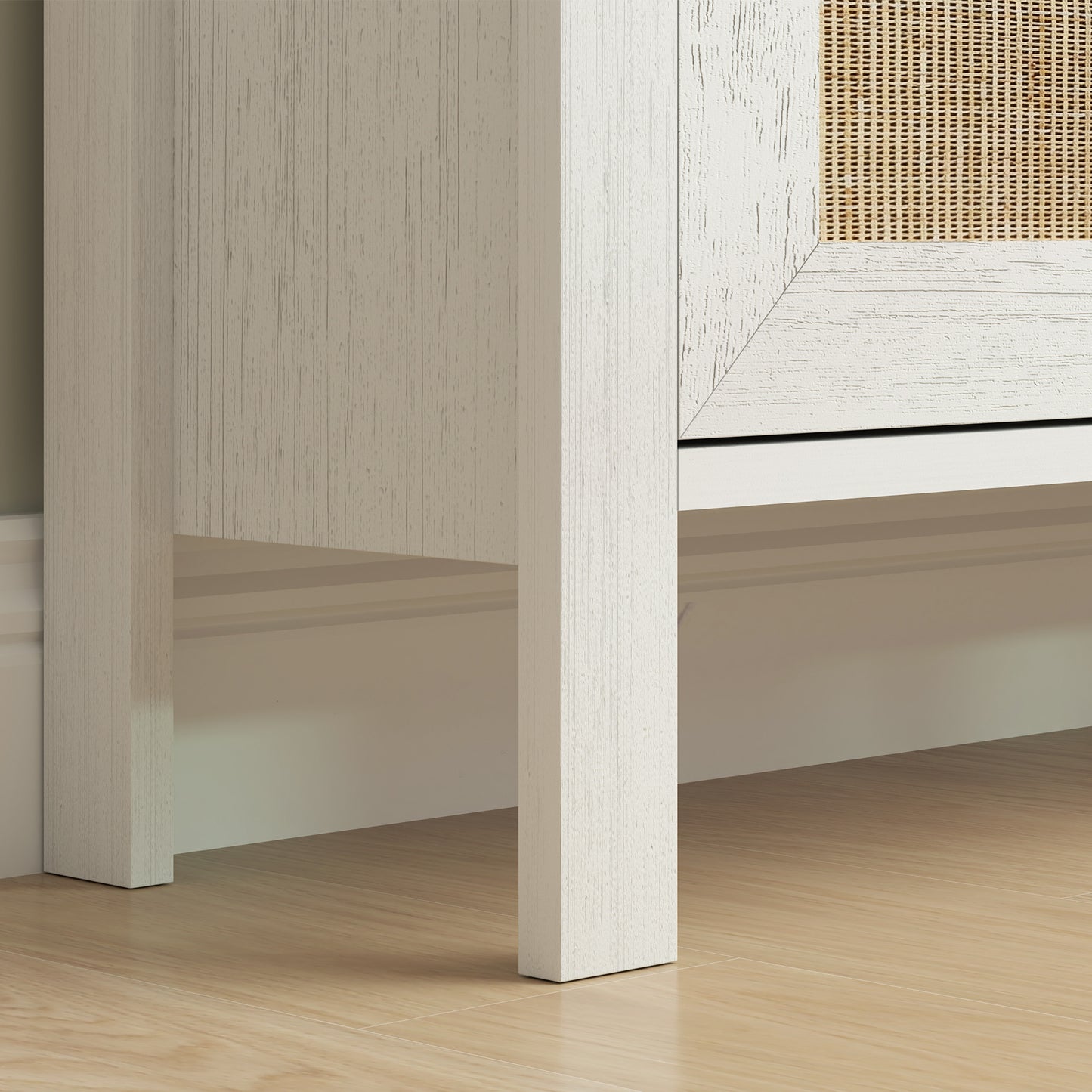 Schoenenkast – Schoenenopberger – Schoenenrek – Schoenenkastje – Schoenmeubel – Compact Ontwerp – Rattan Look Front
