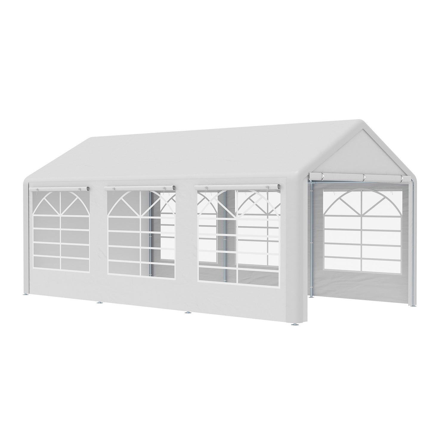 Partytent – Tuinpaviljoen – Feesttent – Eventtent – Wit – 6x3 Meter – UV-Bescherming – Stalen Frame