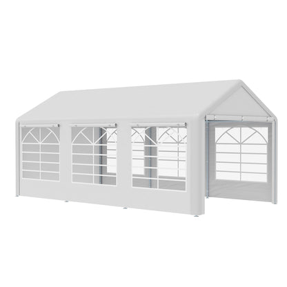 Partytent – Tuinpaviljoen – Feesttent – Eventtent – Wit – 6x3 Meter – UV-Bescherming – Stalen Frame