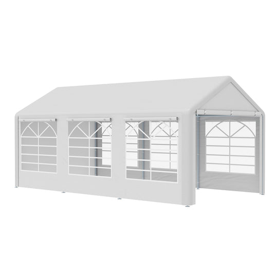 Partytent – Tuinpaviljoen – Feesttent – Eventtent – Wit – 6x3 Meter – UV-Bescherming – Stalen Frame