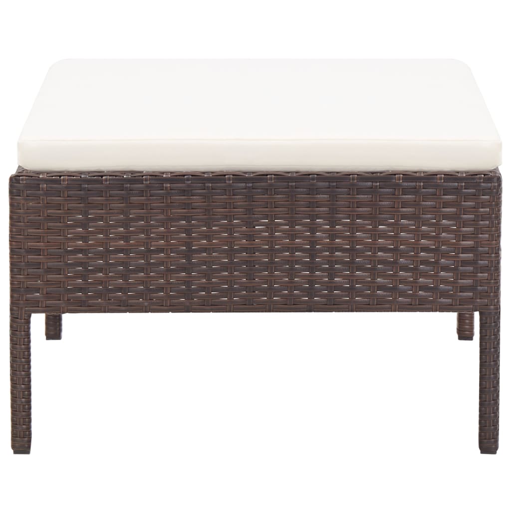 Loungeset – Loungesofa – Tuinset – Loungemeubel – Tuinmeubel – 3-delig – Weerbestendig PE Rattan – Comfortabele Afneembare Kussens – Modulair Ontwerp – Warm Bruin