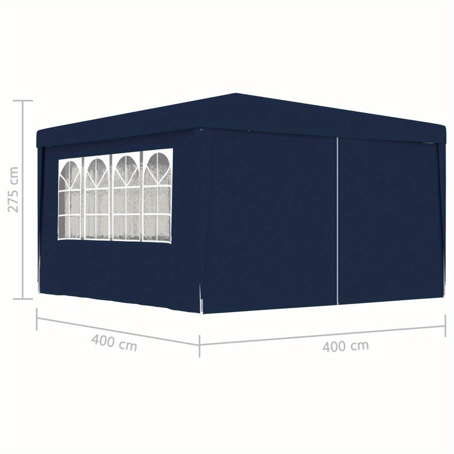 Partytent – Tuinkamer – Evenemententent – Tent – Paviljoen – 4x4 Meter – Water- en UV-bestendig – Stalen Frame