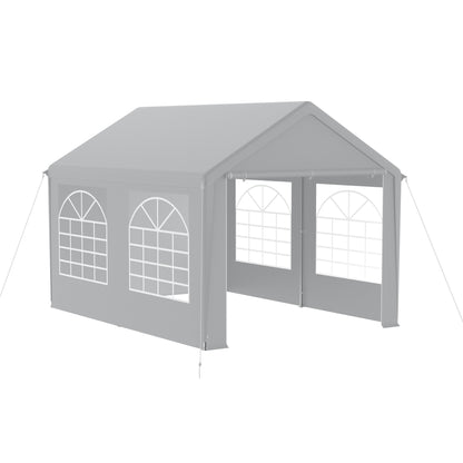 Party Tent Garden Pavilion Foldable Tent Camping Tent with Side Panels and Windows for Party, Market Stall, and Outdoor Camping (3x4m/3x6m)