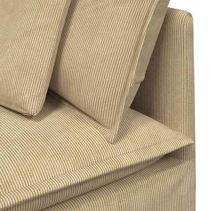 Modulaire bank – Banken – Hoekbank – Loungebank – Eindmodule – Zacht Corduroy Stof – Stevig Metalen Frame