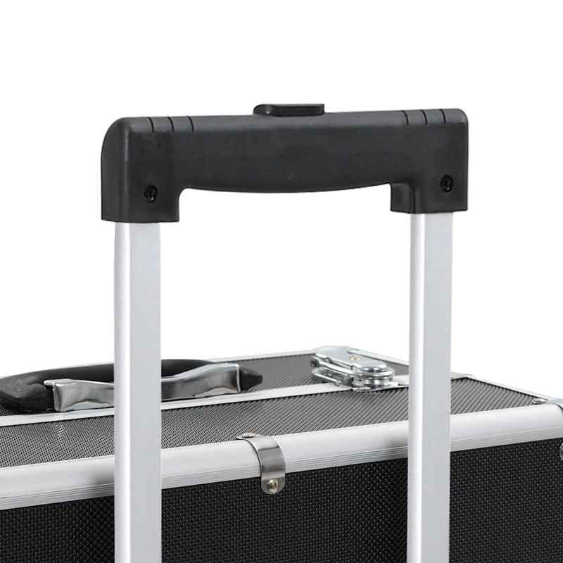 Make-up Organizer – Make-up Opberger – Cosmetica Opbergdoos – Skincare Organizer – Make-up Organizer Opbergkast – Zwart – Stevig Aluminium & ABS – 4 Niveaus Met Uitbreidbare Planken