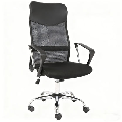 Bureaustoel – Office Chair – Kantoorstoel – Draaistoel – Ergonomische Stoel – Verstelbare Lendensteun en Hoofdsteun – Rugleuning Kantelbaar 90°-120° – Max. 120 kg – Hoogte Verstelbaar