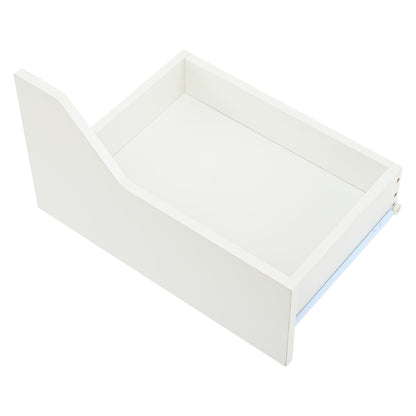 Modern White Freestanding TV Stand with 2 Drawers & 2 Cabinets, TV Board & Storage Shelf - Heavy-Duty Metal Construction, Minimalist Media Console for 75-Inch TVs, Space-Saving Low-Profile Design, Compatible with Large TVs up