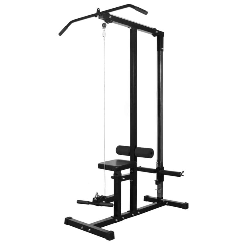 Power Tower Gym Machine – Fitnessrek – Krachtstation – Trainingsapparaat – Workoutstation – Verstelbaar Ijzer – Gewichtsschijven 60,5 kg