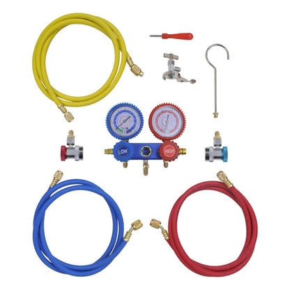 Vacuümpomp – Vacuümpompset – Manometer – Koelvloeistofpomp – Aircopomp – Dubbele Manometers – Aluminium Behuizing