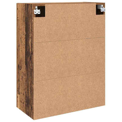 Wandkast – Muurkast – Opbergkast – Hangkast – Houten Kast – Bruin – Duurzaam Hardhout – 69,5 x 34 x 90 cm