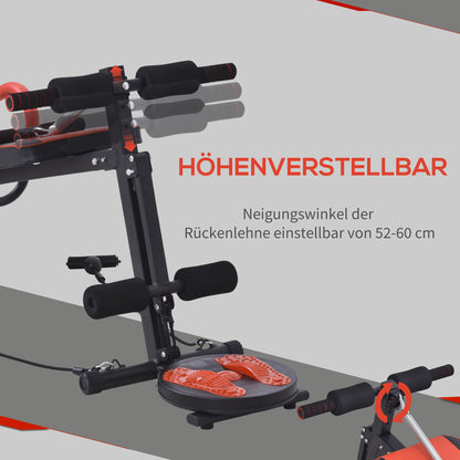 Opvouwbare Sit-up Bank – Fitnessbank – Buikspierbank – Verstelbare Trainingsbank – Home Gym Bank – Met Weerstandsbanden – Stabiel Met Metaal Frame – Tot 120 kg Draagkracht