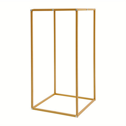 Wedding Flower Stand, Geometric Metal Flower Stand, Rectangle Flower Holder, Venue Decoration Setup, Tabletop Flower Arrangement, Rectangle Vase Stand, Rectangular Metal Frame, Heavy-Duty Stand, Rust-Resistant Metal