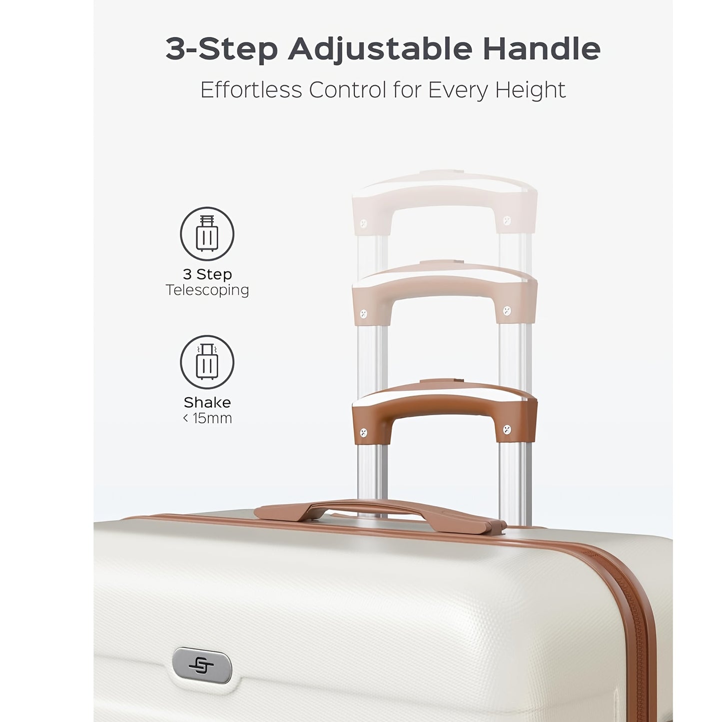 Kofferset – Reiskoffer Set – Trolley Koffers – Handbagage Koffer – Ruimbagage – Hardcase ABS+PC – TSA Slot & Fluisterstille 4-Wiel Spinnerwielen – 5-delig (20”+24”+28”+Handtas+Cosmeticatas)