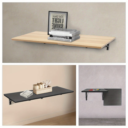 Opklapbare Werkbank – Werktafel – Klusbank – Wandtafel – Vouwtafel – Zwart Hout Metaal – Draagvermogen 226 kg – Ruimtebesparend Design