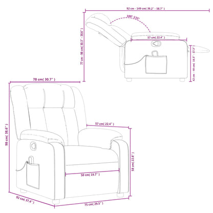 Massagefauteuil – Massagestoel – Relaxstoel – Fauteuil – Elektrische Stoel – Handmatig Verstelbaar – Kunstleer Bekleding