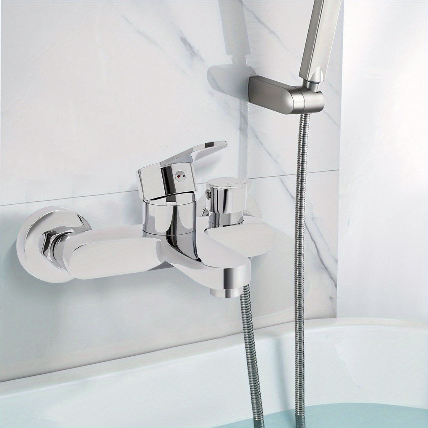 Badkraan – Mengkraan – Thermostaatkraan – Wandkraan – Badmengkraan – Messing En Keramisch – Met ABS Aerator Voor Zachte Waterstraal