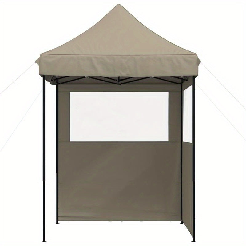 Large Pop-Up Party Tent with 2 Side Panels - Beige Canopy with Zippered Doors, Spacious Instant Shelter for Weddings, Birthdays, BBQs, & Beach Events - Lightweight & Portable with Sturdy Frame, Easy Setup, Ideal for Backyard,
