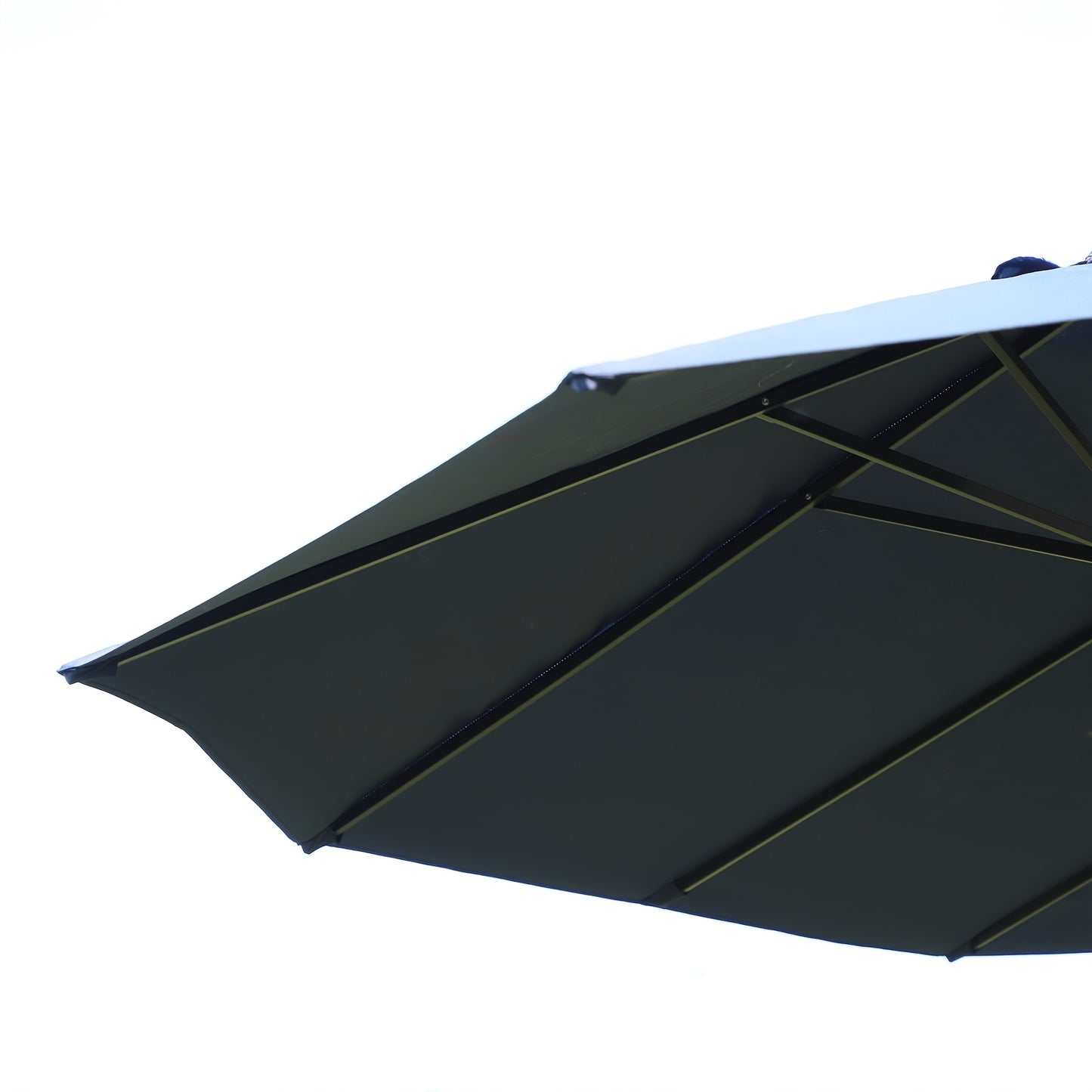 Parasol – Zonnescherm – Tuinparasol – Strandparasol – Terrasparasol – Grote Dubbelwandige Parasol Blauw – UV-Bescherming – Handkurk Bediening