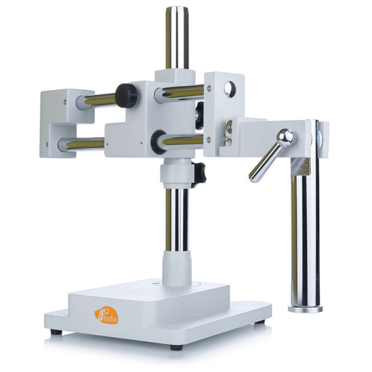 Microscoopstandaard – Microscoophouder – Beugel – Microscooparm – Microscoopbasis – Verstelbare Verticale Post 380 mm – Stevige Ruime Basis 210x260 mm