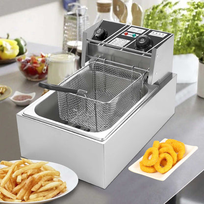 Friteuse – Frituurpan – Elektrische Friteuse – Diepfriteuse – Keukenapparaat – 6 Liter Inhoud – Roestvrij Staal – Energiezuinig