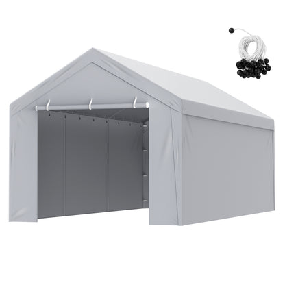 Carport Zeil – Canopy Doek – Carporthoes – Garage Tent Zeil – Vervangingshoes 10x20 ft – Waterdicht PE Materiaal – UV50+ Bescherming