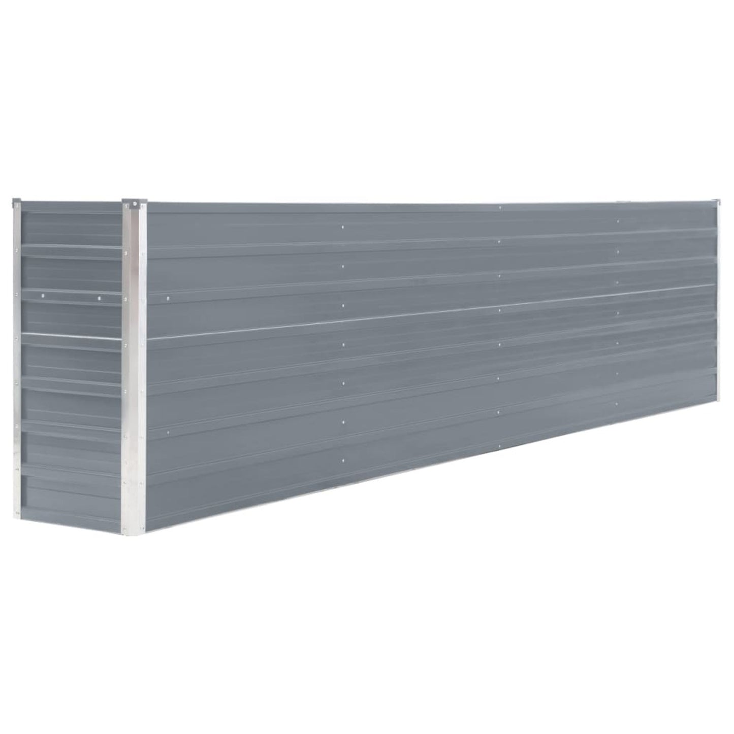 Verhoogde Plantenbak – Moestuinbak – Bloembak – Kruidenbak – Tuinbak – Gegalvaniseerd Staal – 320x40x77 cm – Veilig Afgeronde Randen