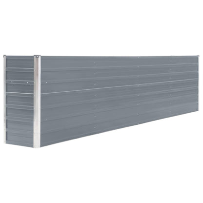 Verhoogde Plantenbak – Moestuinbak – Bloembak – Kruidenbak – Tuinbak – Gegalvaniseerd Staal – 320x40x77 cm – Veilig Afgeronde Randen