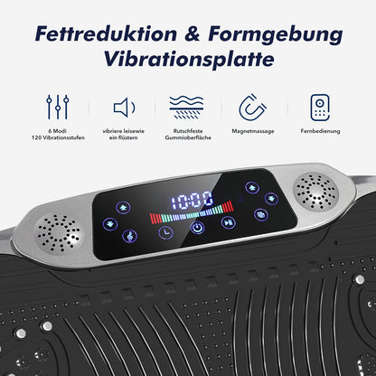 Vibratieplaat – Trilmachine – Balance Board – Fitnessplaat – Trainingsapparaat – 300W Motor – 120 Snelheidsniveaus Touchbediening